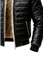 MILANO | CHAQUETA ACOLCHADA NEGRA CON FORRO DE SHERPA